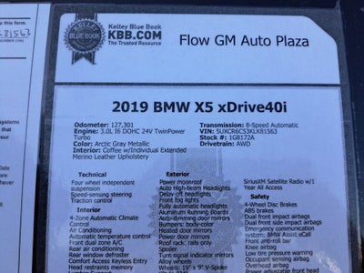 2019 BMW X5 xDrive40i