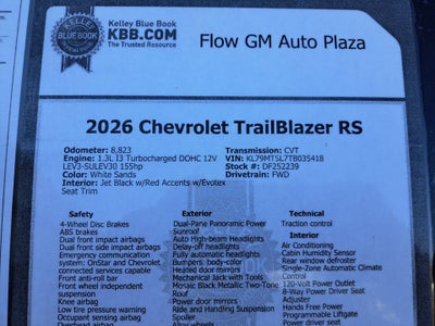 2026 Chevrolet Trailblazer RS