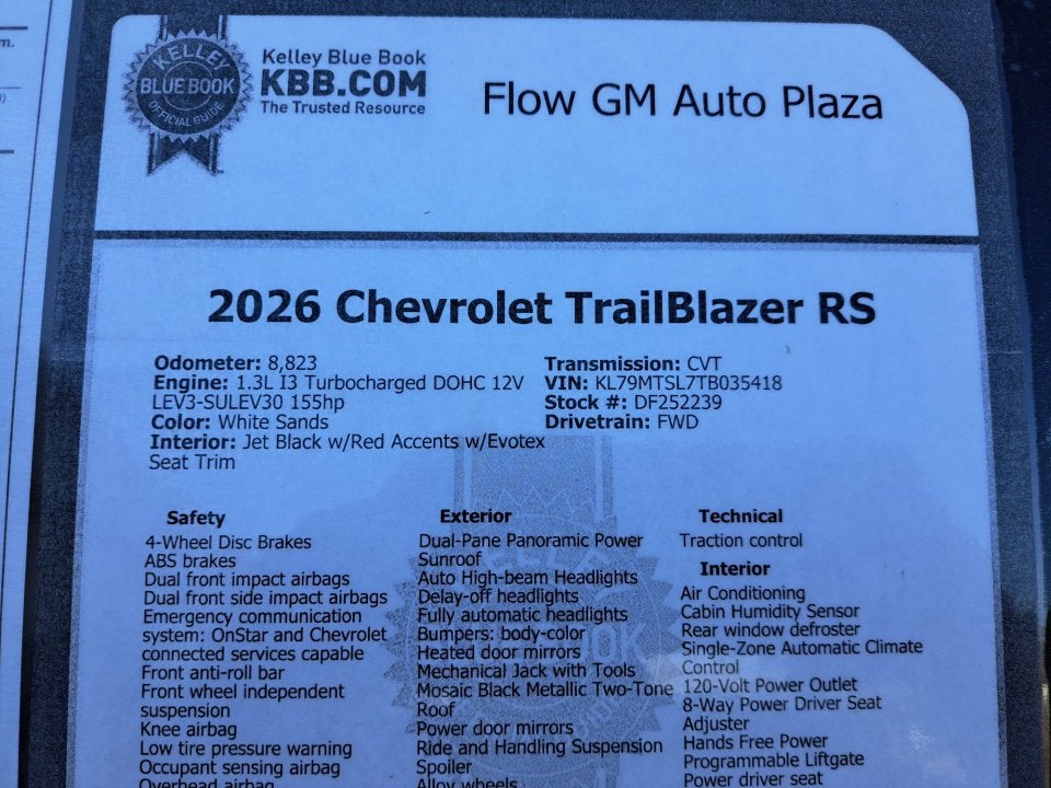 2026 Chevrolet Trailblazer RS