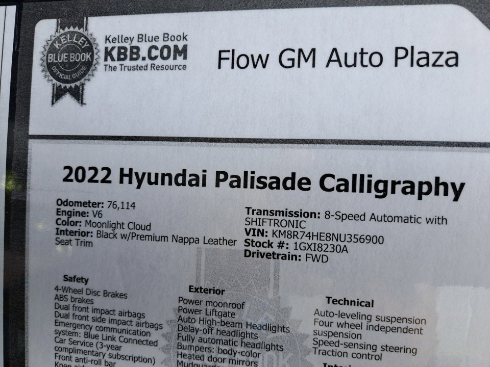 2022 Hyundai Palisade Calligraphy